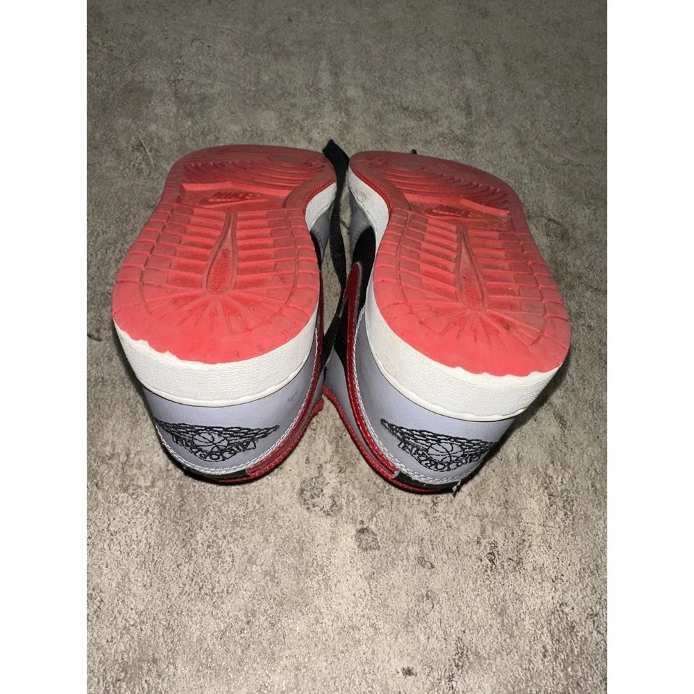 Nike Jordan 1 Low Cement Fire Red Shoes 553560-060 GS 4 /WMNS 5.5‎